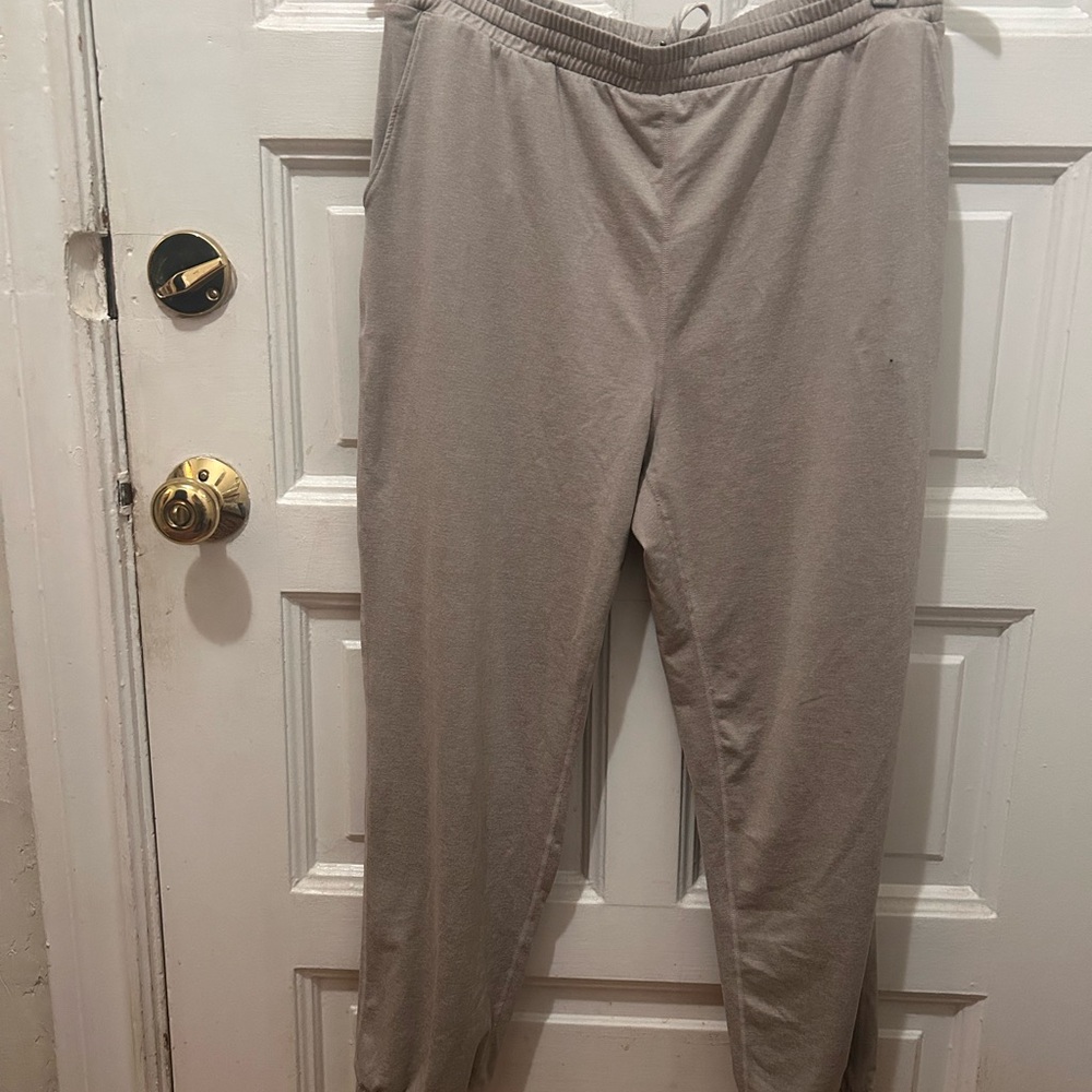 Vuori Tan Track Pants with Elastic Waistband and Relaxed Fit